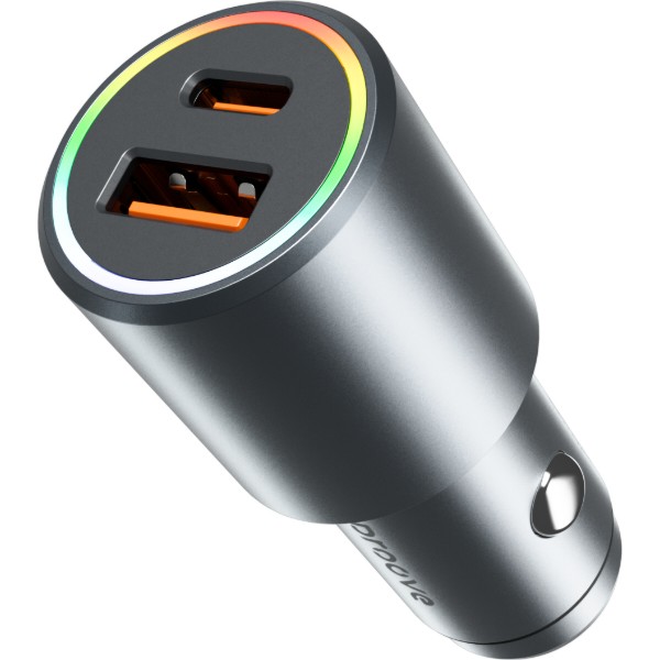 Фото - Автомобильное зарядное устройство Proove Double Energy Plus 53W (USB + Type-C) Metal Gray